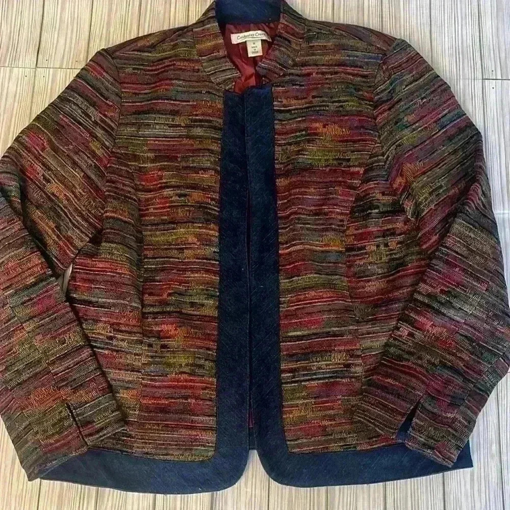 Coldwater Creek Denim Tapestry Jacket
